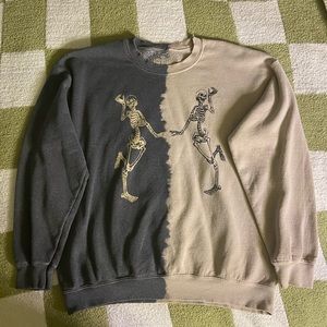 Goodie Two Sleeves, Distressed Skeleton Sweatshirt, Large, Forever 21